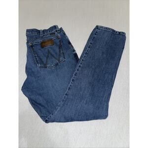 Wrangler Cowboy Cut Jeans Mens 34x32 Blue 13MWZ Denim 100% Cotton EUC